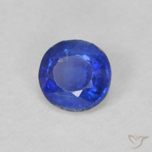 Cianite Blu acceso naturale da 0.32 ct, Rotondo, VS-SI