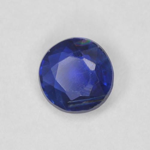 Cianite Blu scuro naturale da 0.34 ct, Rotondo, VS-SI