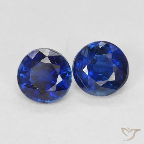 0.69ctw Naturale Blu reale Cianite, Rotondo, VS-SI