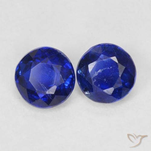 Gemme di Cianite Blu reale naturale da 0.78 ct, Rotondo, VS-SI