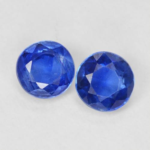 0.78ctw Naturale vero blu Cianite, Rotondo, VS-SI