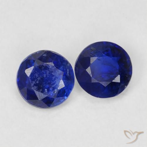 Gemme di Cianite Blu reale naturale da 0.66 ct, Rotondo, VS-SI