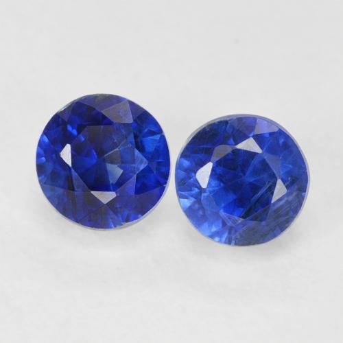 1.18ctw Naturale Blu reale Cianite, Rotondo, VS-SI
