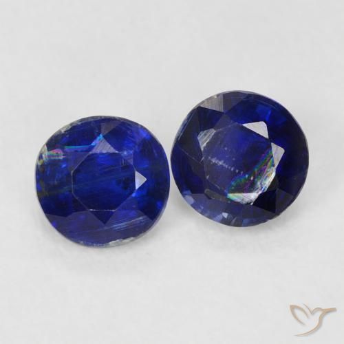 Gemme di Cianite Blu reale naturale da 0.68 ct, Rotondo, VS-SI
