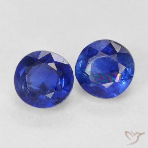 Gemme di Cianite Blu reale naturale da 0.98 ct, Rotondo, VS-SI