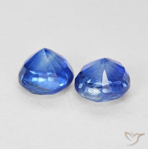 Gemme di Cianite Blu profondo azzurro naturale da 0.90 ct, Rotondo, VS-SI