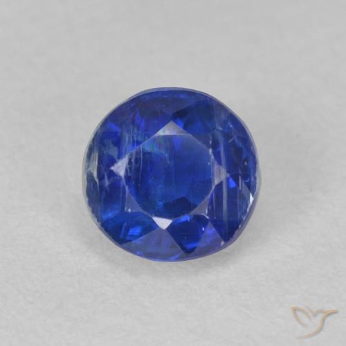 0.82ct Naturale Blu navy Cianite, Rotondo, SI