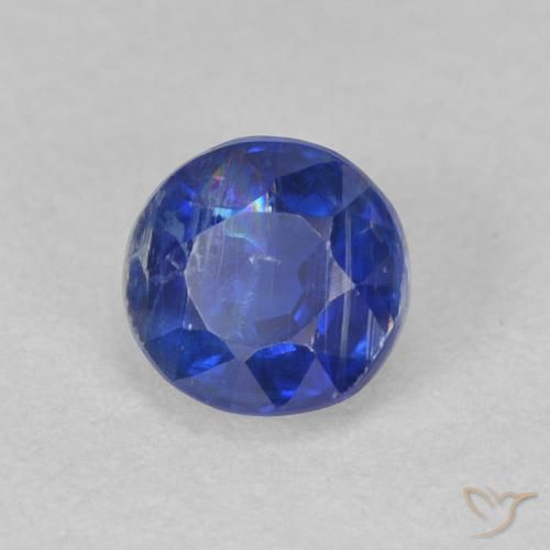Cianite Blu navy naturale da 0.82 ct, Rotondo, SI