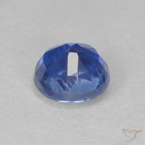 Cianite Blu navy naturale da 0.82 ct, Rotondo, SI