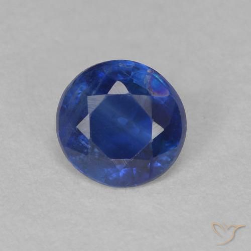 0.52ct Naturale Blu scuro Cianite, Rotondo, SI
