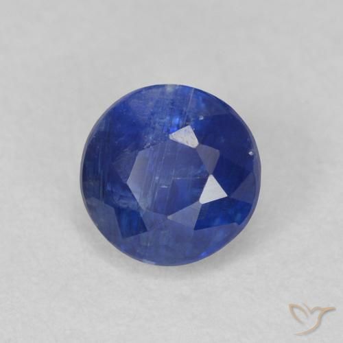 Cianite Blu scuro naturale da 0.79 ct, Rotondo, SI