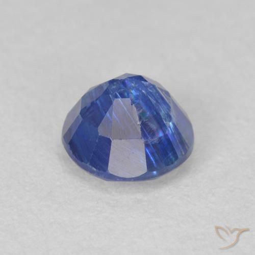 Cianite Blu scuro naturale da 0.79 ct, Rotondo, SI