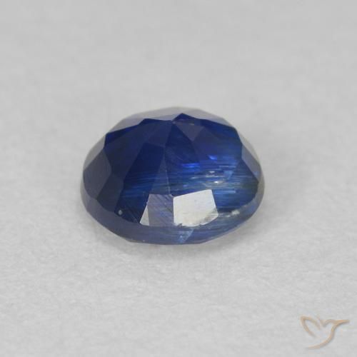 Cianite Blu navy naturale da 0.71 ct, Rotondo, SI