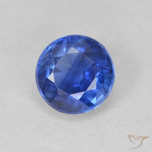 Cianite vero blu naturale da 0.75 ct, Rotondo, SI