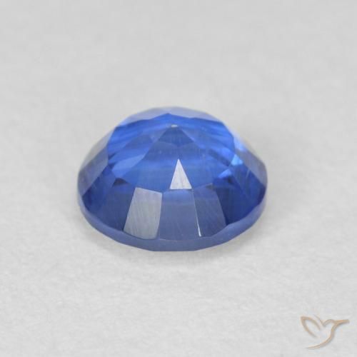 Cianite Blu navy chiaro naturale da 0.74 ct, Rotondo, SI