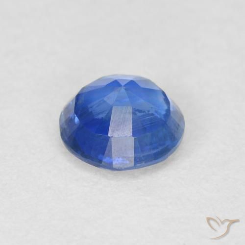Cianite Blu navy chiaro naturale da 0.60 ct, Rotondo, SI