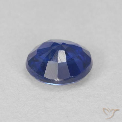 Cianite Blu scuro naturale da 0.64 ct, Rotondo, SI