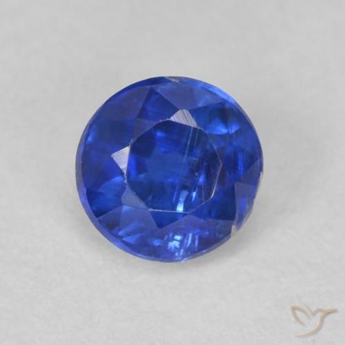 0.77ct Naturale Blu navy Cianite, Rotondo, SI