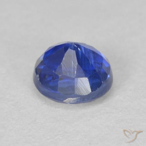Cianite Blu navy naturale da 0.77 ct, Rotondo, SI