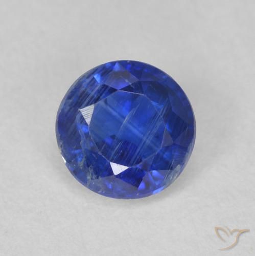 0.72ct Naturale vero blu Cianite, Rotondo, SI