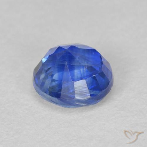 Cianite Blu navy chiaro naturale da 0.74 ct, Rotondo, SI
