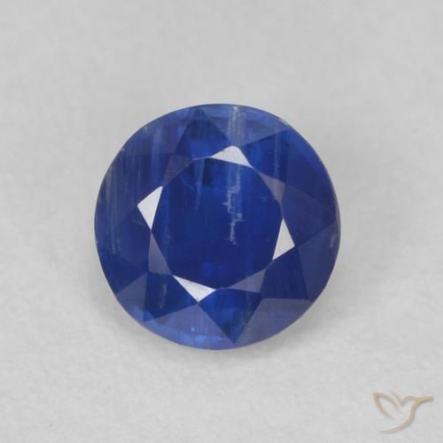 0.66ct Naturale Blu navy Cianite, Rotondo, SI