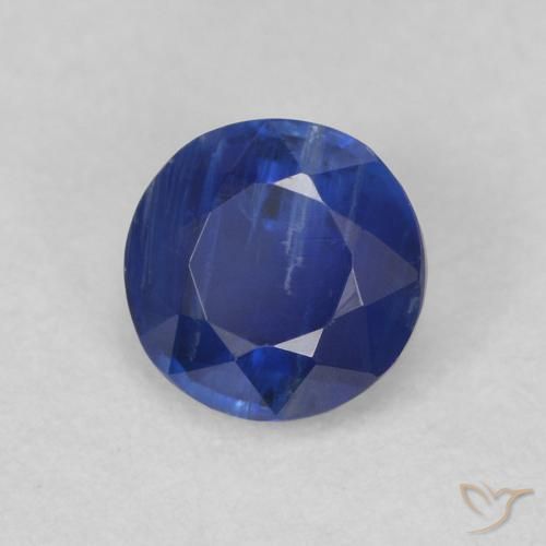 Cianite Blu navy naturale da 0.66 ct, Rotondo, SI
