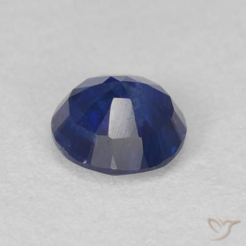 Cianite Blu navy naturale da 0.66 ct, Rotondo, SI