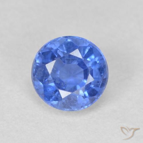 Cianite Blu navy chiaro naturale da 0.77 ct, Rotondo, SI