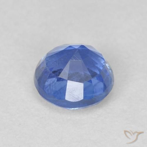 Cianite Blu navy chiaro naturale da 0.77 ct, Rotondo, SI
