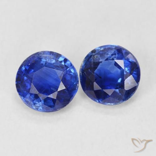 Gemme di Cianite Blu scuro naturale da 1.27 ct, Rotondo, SI