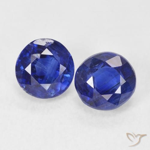 Gemme di Cianite Blu scuro naturale da 1.68 ct, Rotondo, SI