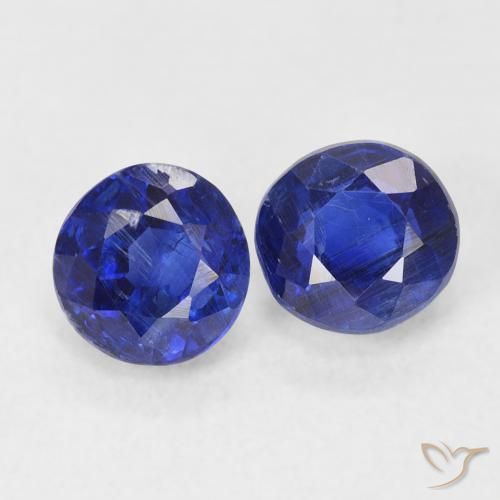 Gemme di Cianite Blu scuro naturale da 1.68 ct, Rotondo, SI