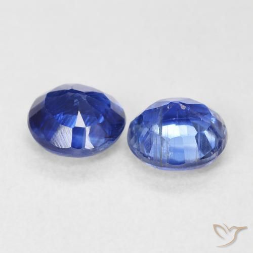 Gemme di Cianite Blu navy naturale da 1.33 ct, Rotondo, SI