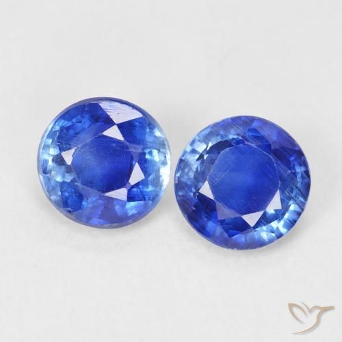 1.20ctw Naturale Blu profondo azzurro Cianite, Rotondo, SI