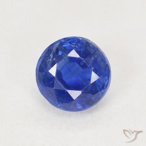 0.71ct Naturale Blu navy Cianite, Rotondo, SI