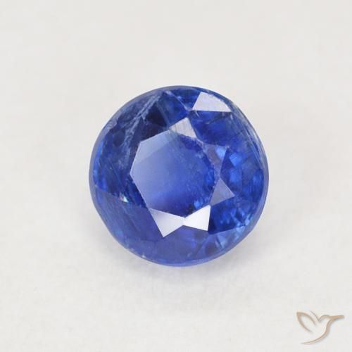 Cianite Blu navy naturale da 0.71 ct, Rotondo, SI