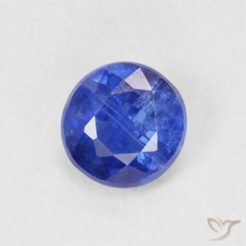 0.71ct Naturale Blu navy Cianite, Rotondo, SI