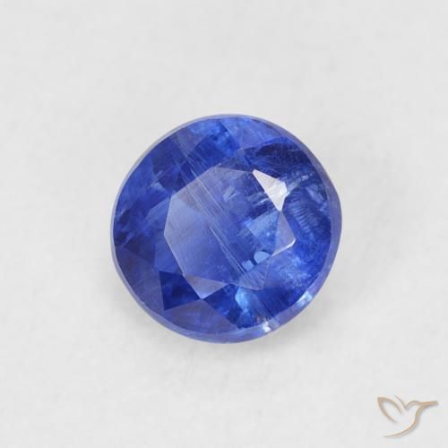 Cianite Blu navy naturale da 0.71 ct, Rotondo, SI