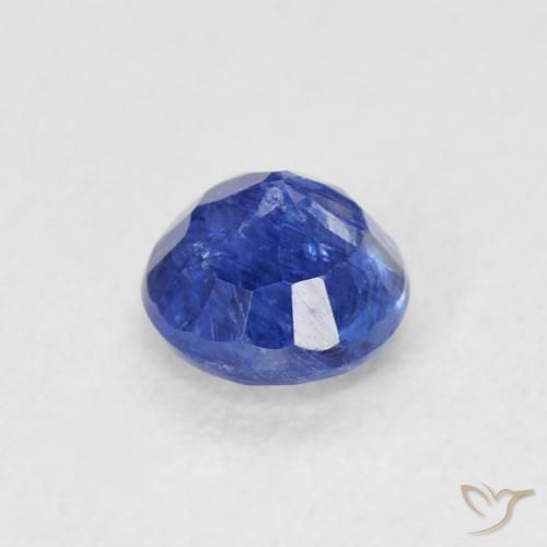 Cianite Blu navy naturale da 0.71 ct, Rotondo, SI