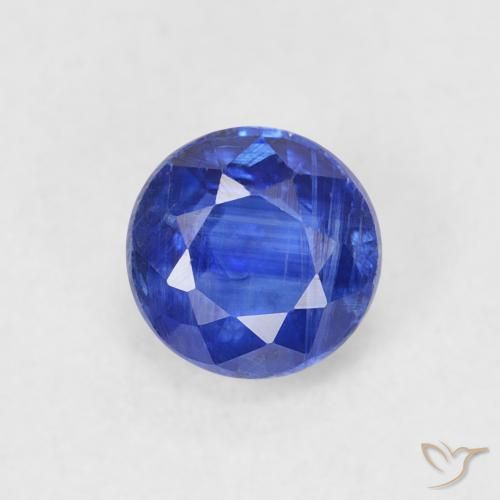 0.73ct Naturale Blu navy Cianite, Rotondo, SI