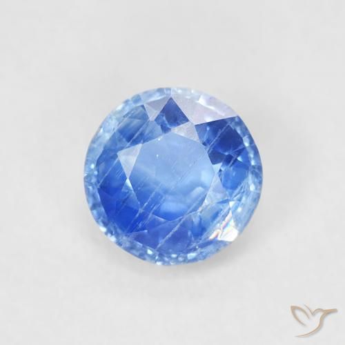 0.68ct Naturale Blu medio Cianite, Rotondo, SI