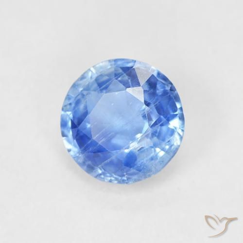 Cianite Blu medio naturale da 0.68 ct, Rotondo, SI