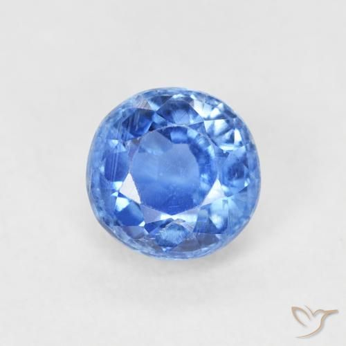 0.72ct Naturale Blu medio Cianite, Rotondo, SI