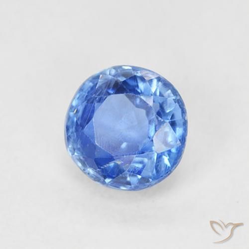 Cianite Blu medio naturale da 0.72 ct, Rotondo, SI
