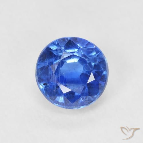 0.81ct Naturale Blu medio Cianite, Rotondo, SI