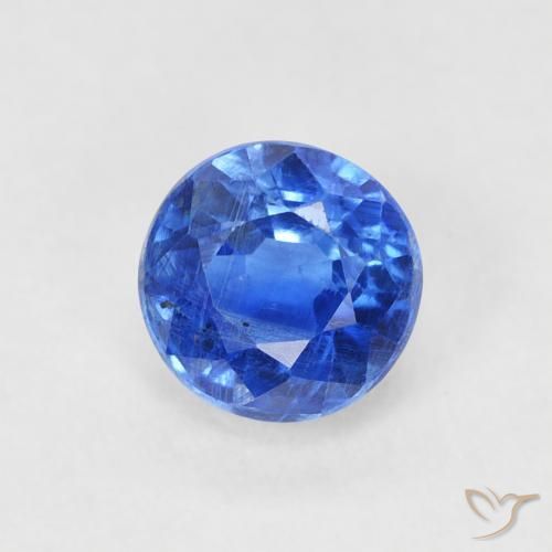Cianite Blu medio naturale da 0.81 ct, Rotondo, SI