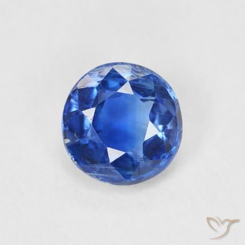 0.64ct Naturale Blu medio Cianite, Rotondo, SI