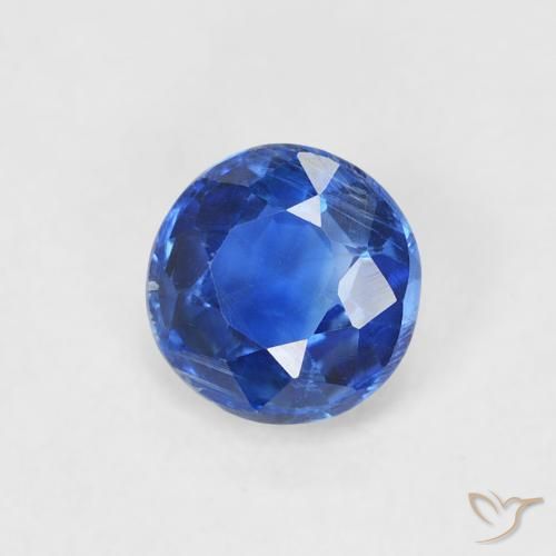 Cianite Blu medio naturale da 0.64 ct, Rotondo, SI