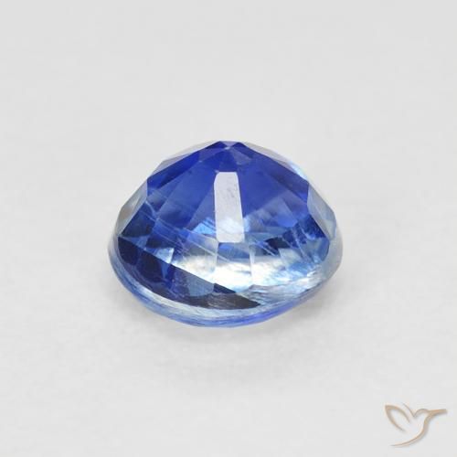 Cianite Blu scuro naturale da 0.82 ct, Rotondo, SI